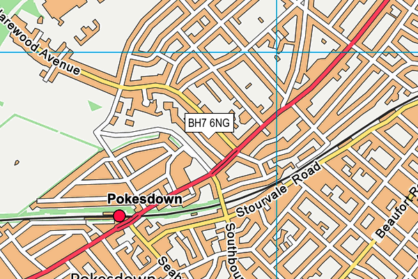 BH7 6NG map - OS VectorMap District (Ordnance Survey)