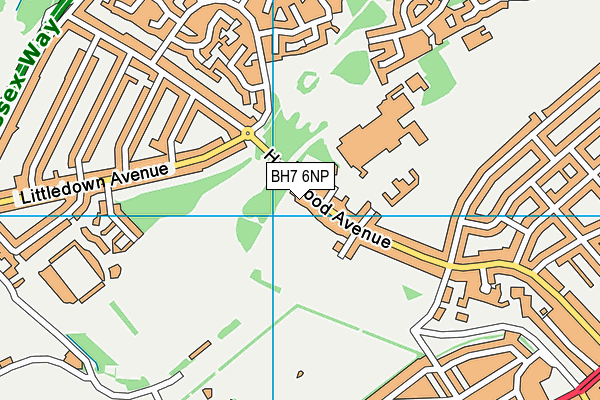 BH7 6NP map - OS VectorMap District (Ordnance Survey)
