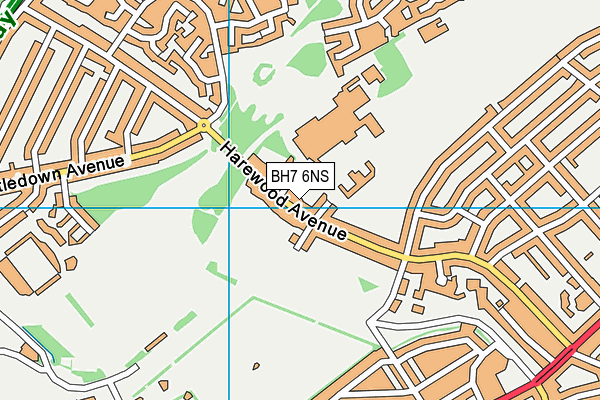 BH7 6NS map - OS VectorMap District (Ordnance Survey)