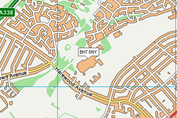Avonbourne Girls Academy map (BH7 6NY) - OS VectorMap District (Ordnance Survey)