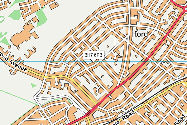 BH7 6PB map - OS VectorMap District (Ordnance Survey)