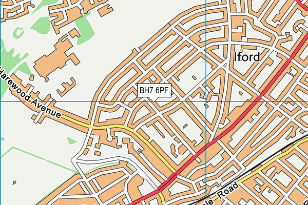 BH7 6PF map - OS VectorMap District (Ordnance Survey)