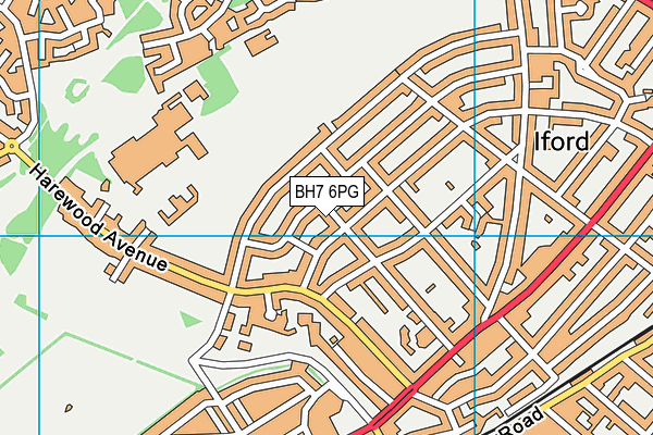 BH7 6PG map - OS VectorMap District (Ordnance Survey)