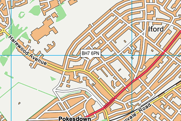 BH7 6PN map - OS VectorMap District (Ordnance Survey)