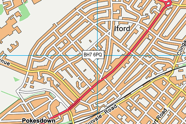 BH7 6PQ map - OS VectorMap District (Ordnance Survey)