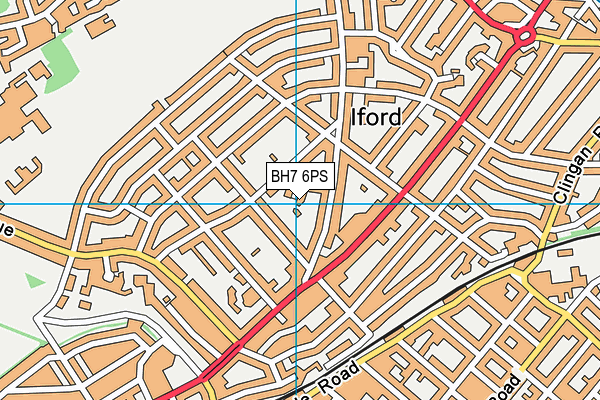 BH7 6PS map - OS VectorMap District (Ordnance Survey)