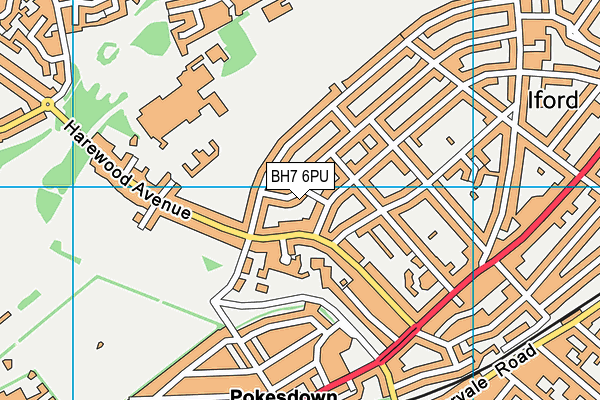 BH7 6PU map - OS VectorMap District (Ordnance Survey)