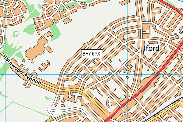 BH7 6PX map - OS VectorMap District (Ordnance Survey)