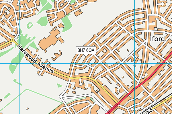 BH7 6QA map - OS VectorMap District (Ordnance Survey)