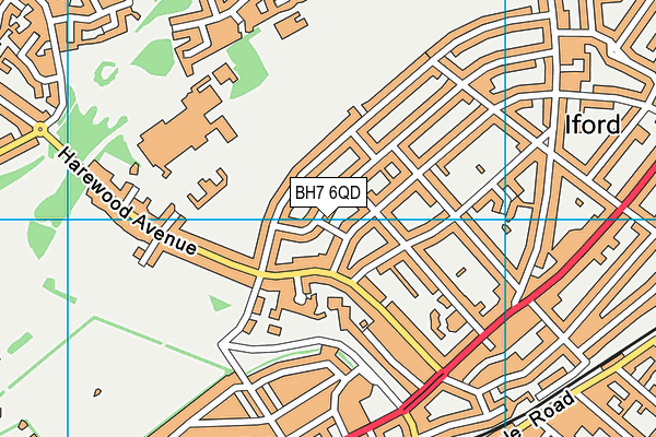 BH7 6QD map - OS VectorMap District (Ordnance Survey)