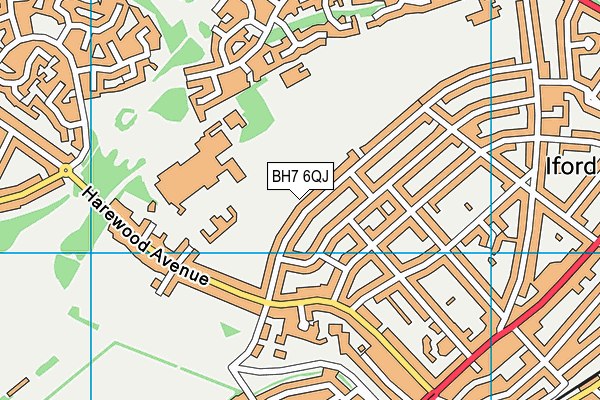 BH7 6QJ map - OS VectorMap District (Ordnance Survey)