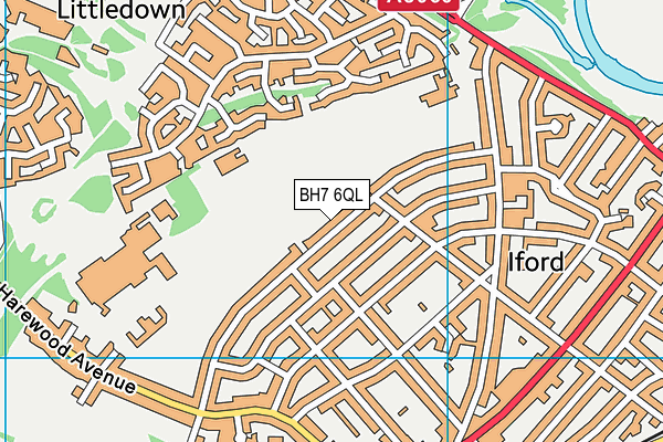 BH7 6QL map - OS VectorMap District (Ordnance Survey)