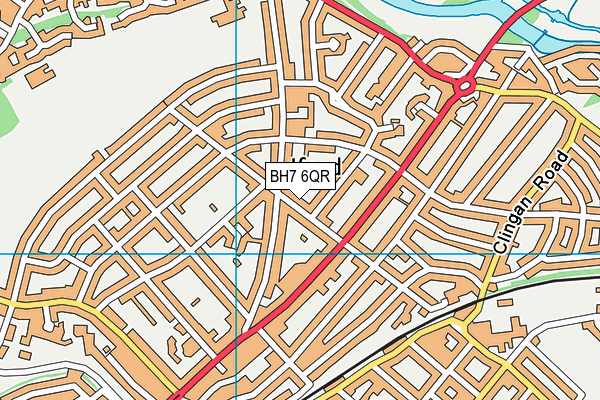 BH7 6QR map - OS VectorMap District (Ordnance Survey)