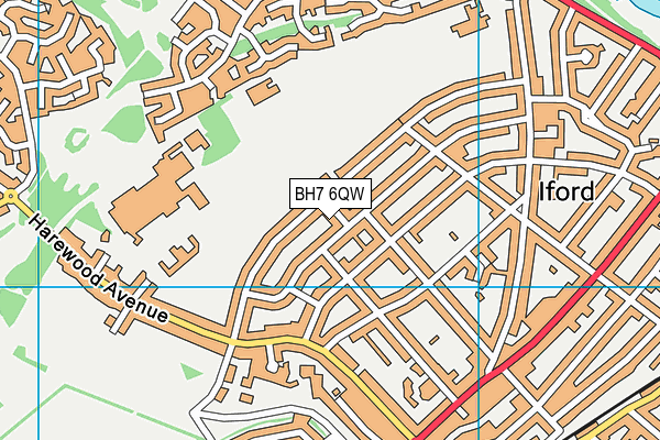 BH7 6QW map - OS VectorMap District (Ordnance Survey)