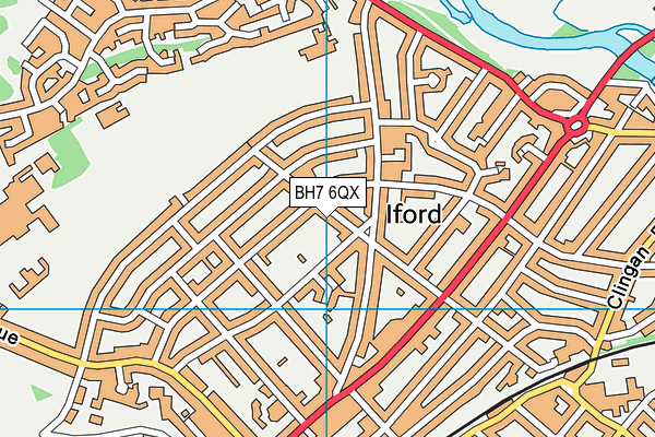 BH7 6QX map - OS VectorMap District (Ordnance Survey)