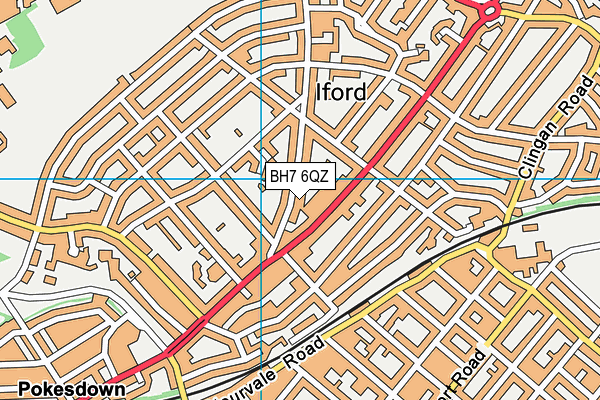 BH7 6QZ map - OS VectorMap District (Ordnance Survey)