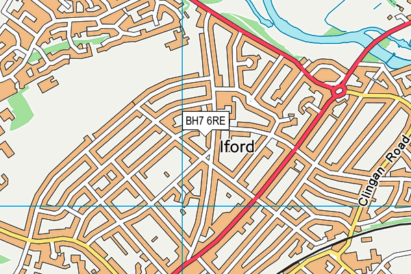 BH7 6RE map - OS VectorMap District (Ordnance Survey)