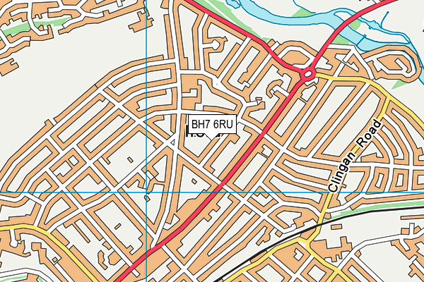 BH7 6RU map - OS VectorMap District (Ordnance Survey)