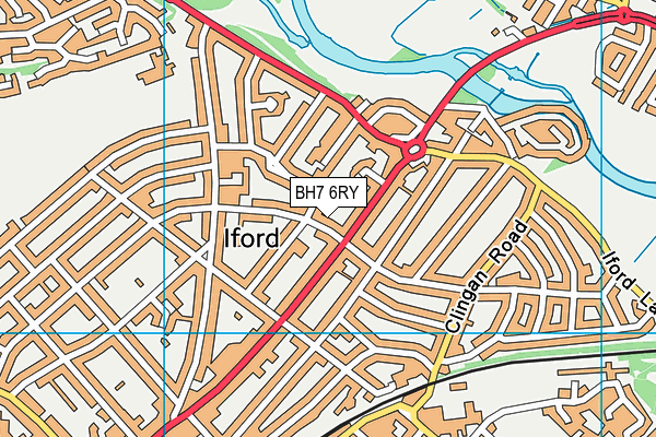 BH7 6RY map - OS VectorMap District (Ordnance Survey)