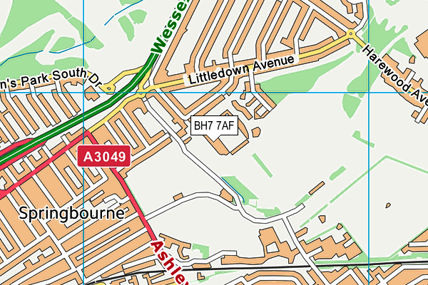 Afc Bournemouth (Vitality Stadium) map (BH7 7AF) - OS VectorMap District (Ordnance Survey)