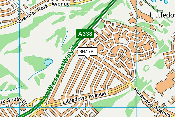 BH7 7BL map - OS VectorMap District (Ordnance Survey)