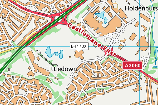 Littledown Centre map (BH7 7DX) - OS VectorMap District (Ordnance Survey)