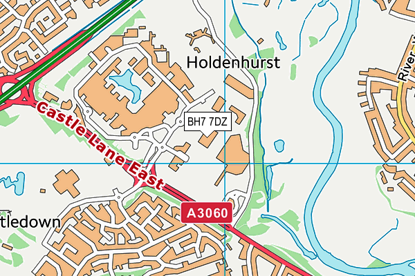 Village Gym (Bournemouth) map (BH7 7DZ) - OS VectorMap District (Ordnance Survey)