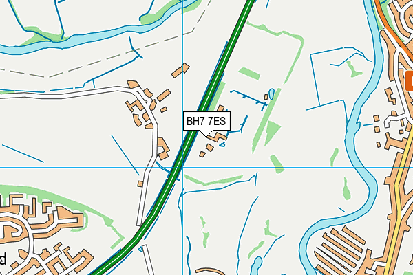 BH7 7ES map - OS VectorMap District (Ordnance Survey)