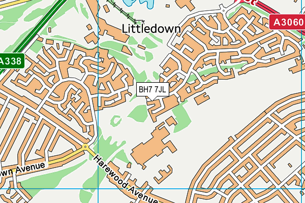 BH7 7JL map - OS VectorMap District (Ordnance Survey)