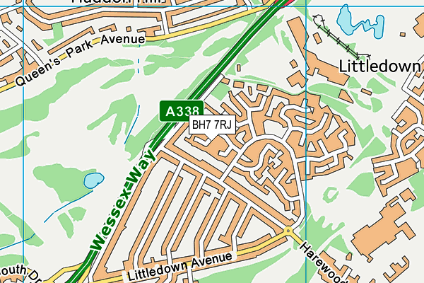 BH7 7RJ map - OS VectorMap District (Ordnance Survey)