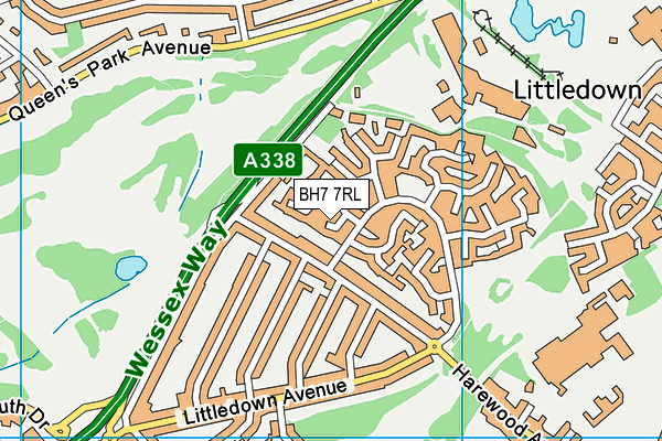 BH7 7RL map - OS VectorMap District (Ordnance Survey)