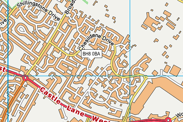 BH8 0BA map - OS VectorMap District (Ordnance Survey)