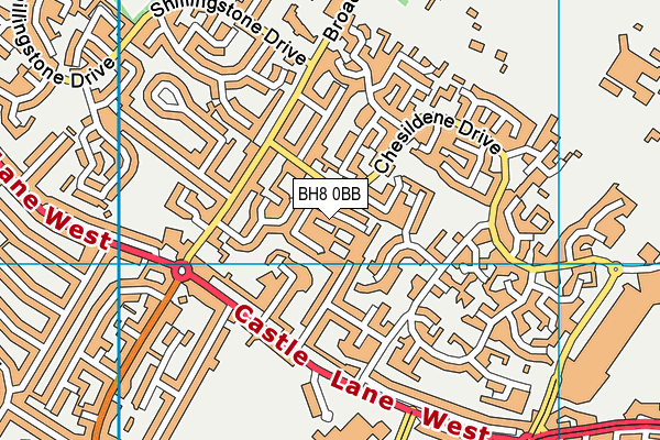 BH8 0BB map - OS VectorMap District (Ordnance Survey)