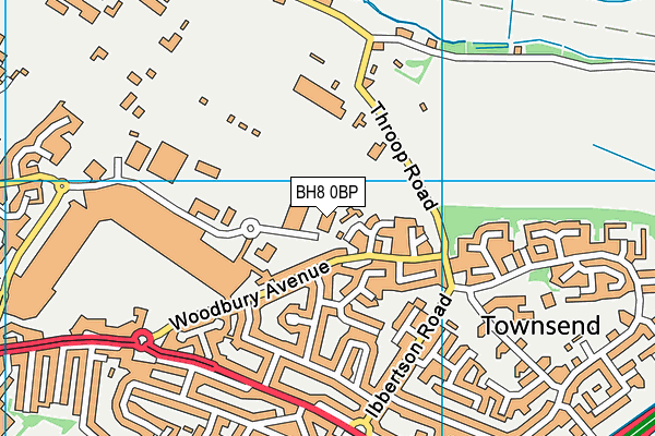 BH8 0BP map - OS VectorMap District (Ordnance Survey)