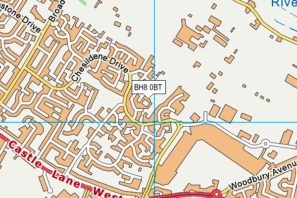 BH8 0BT map - OS VectorMap District (Ordnance Survey)