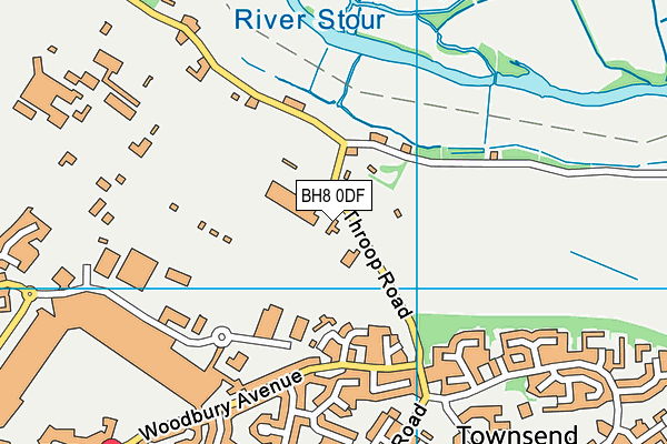 BH8 0DF map - OS VectorMap District (Ordnance Survey)