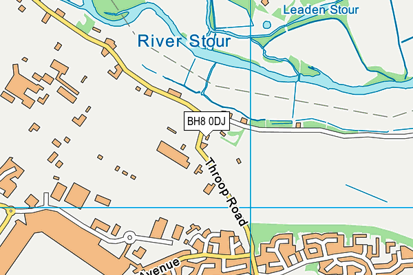 BH8 0DJ map - OS VectorMap District (Ordnance Survey)
