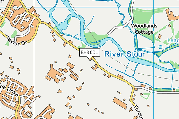 BH8 0DL map - OS VectorMap District (Ordnance Survey)