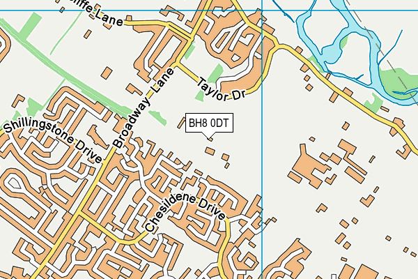 BH8 0DT map - OS VectorMap District (Ordnance Survey)