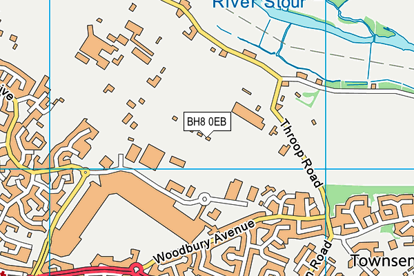 BH8 0EB map - OS VectorMap District (Ordnance Survey)