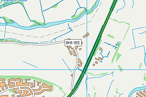BH8 0EE map - OS VectorMap District (Ordnance Survey)