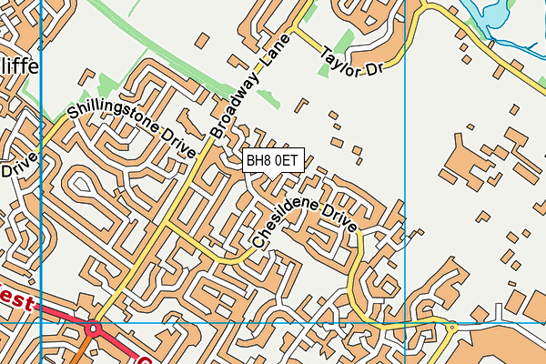 BH8 0ET map - OS VectorMap District (Ordnance Survey)
