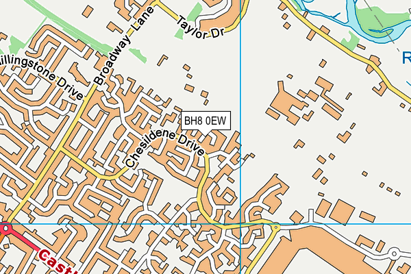 BH8 0EW map - OS VectorMap District (Ordnance Survey)