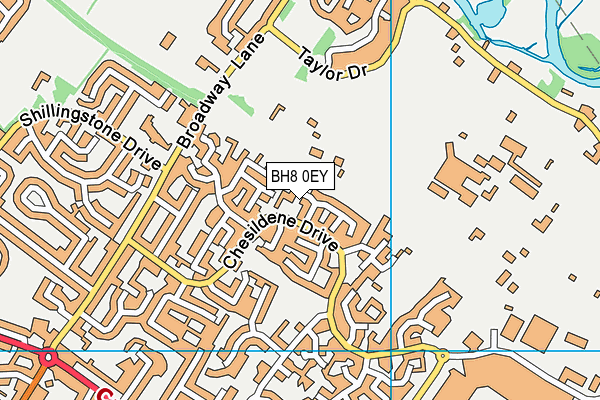 BH8 0EY map - OS VectorMap District (Ordnance Survey)