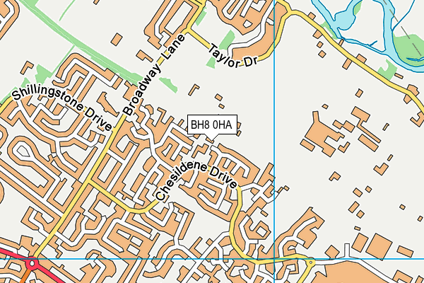 BH8 0HA map - OS VectorMap District (Ordnance Survey)