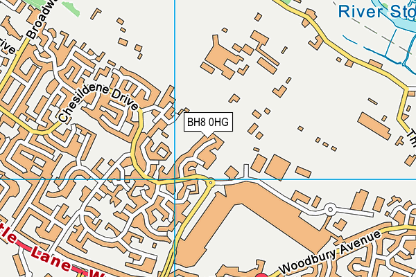 BH8 0HG map - OS VectorMap District (Ordnance Survey)