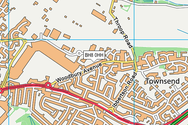 BH8 0HH map - OS VectorMap District (Ordnance Survey)