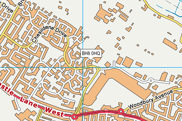 BH8 0HQ map - OS VectorMap District (Ordnance Survey)