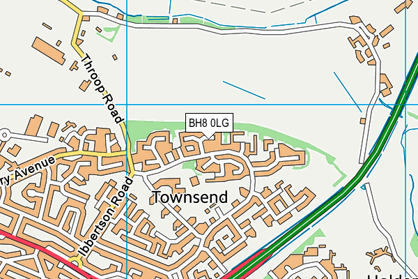 BH8 0LG map - OS VectorMap District (Ordnance Survey)