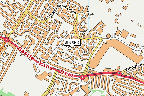 BH8 0NR map - OS VectorMap District (Ordnance Survey)